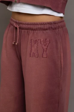 Daisy Street Terry Wide Leg Joggers-Women Trousers