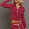 Daisy Street Textured Fitted Shirt-Women Partywear | Tops