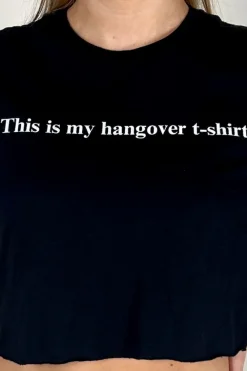 Daisy Street This Is My Hangover T-Shirt Cropped Tee-Women T-Shirts