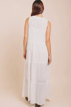 Daisy Street Tiered Maxi Dress With Split Front-Women Dresses