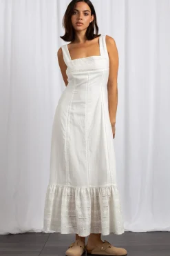 Daisy Street Tiered Midaxi Dress With Lace Trims-Women Dresses