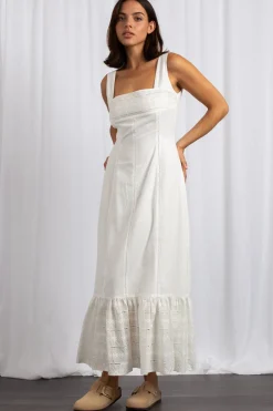 Daisy Street Tiered Midaxi Dress With Lace Trims-Women Dresses