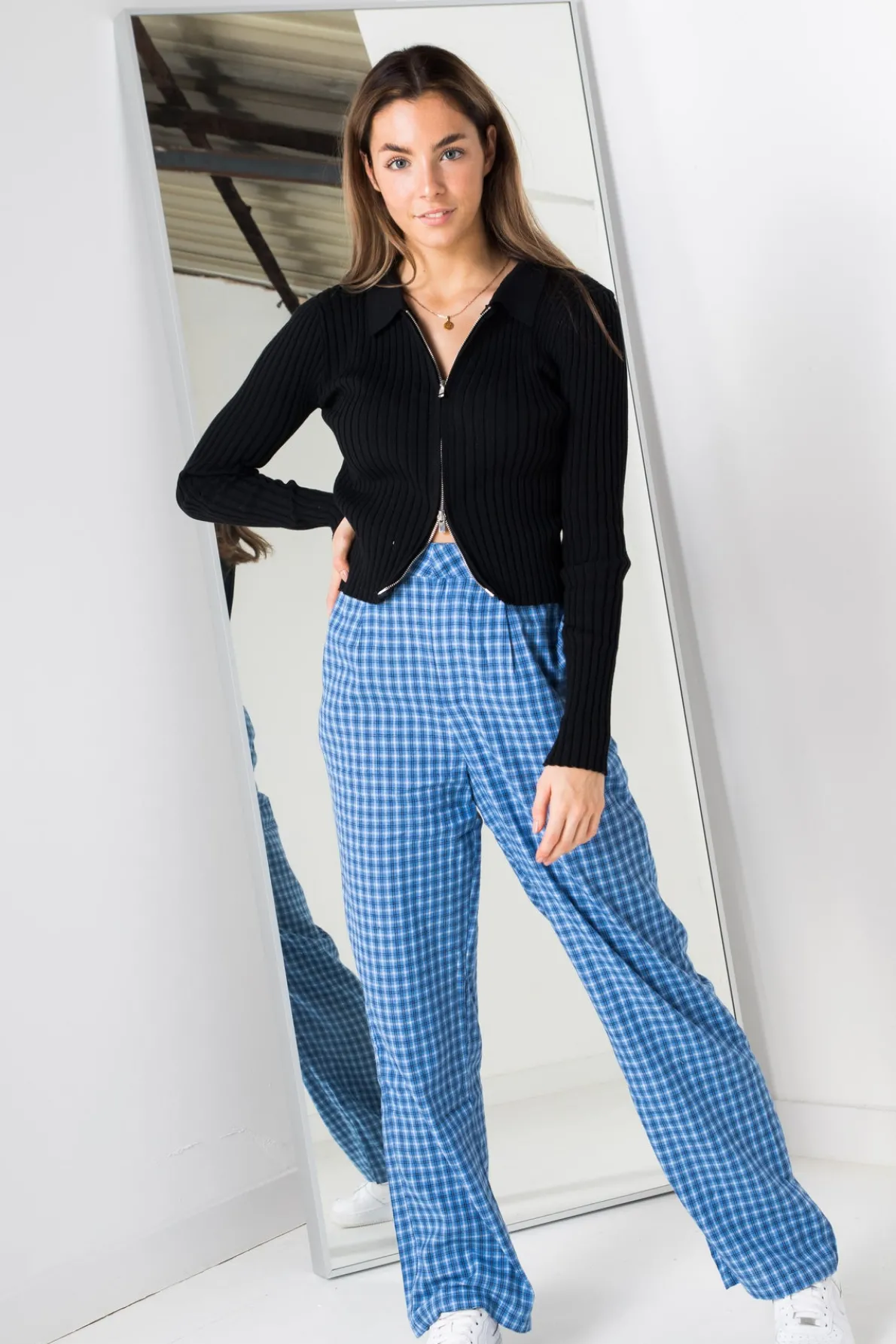 Daisy Street Trousers in Blue-Women Trousers
