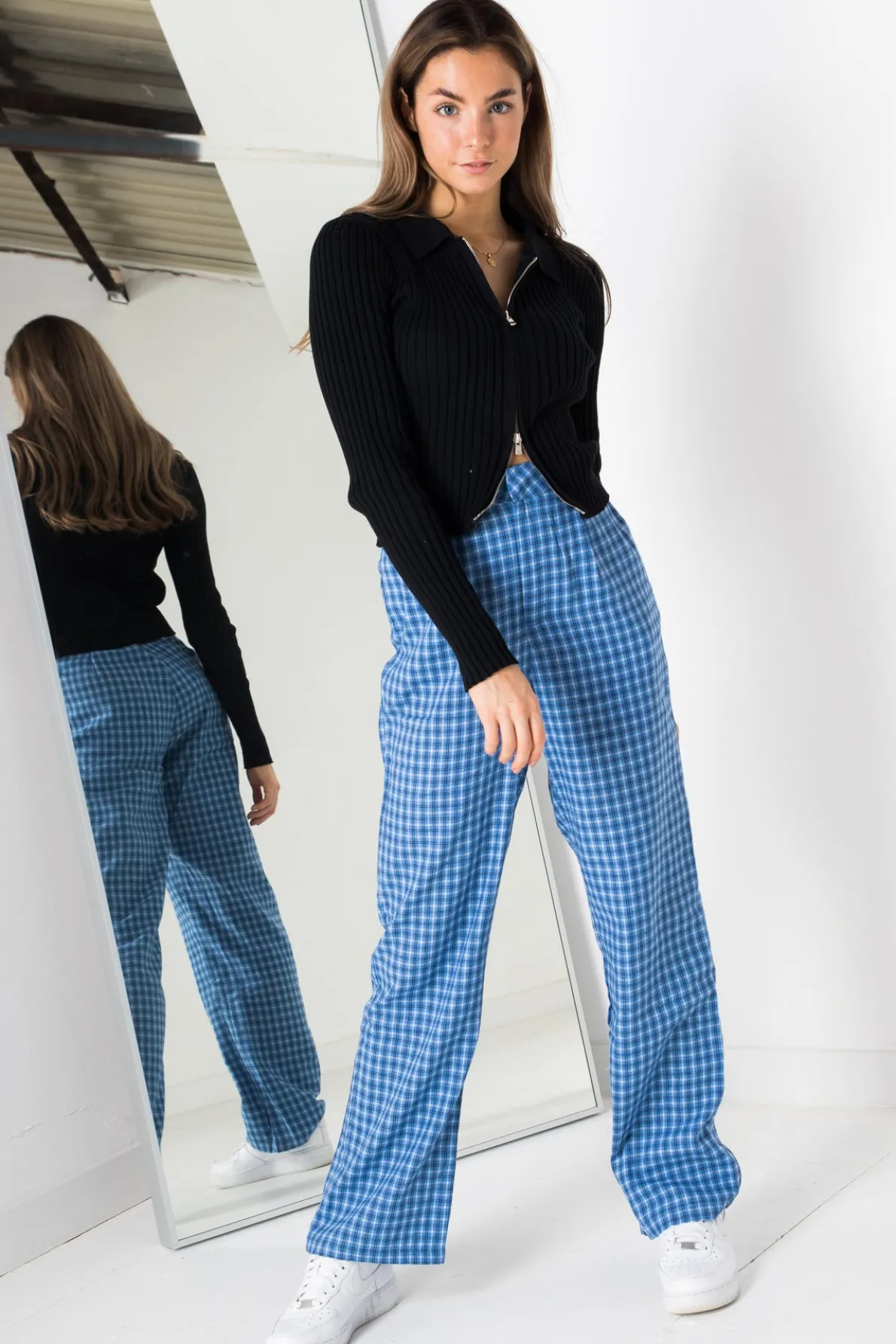 Daisy Street Trousers in Blue-Women Trousers