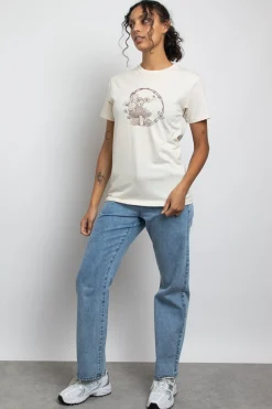 Daisy Street T-Shirt with Vintage Style Fairy Graphic-Women T-Shirts