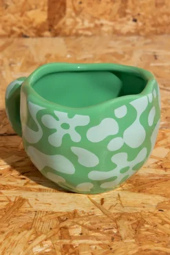 Daisy Street Wobbly Mug With Warped Floral Print- Homeware