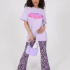Daisy Street X Bratz Relaxed T-Shirt with Logo in Gradient Fuschia-Women T-Shirts