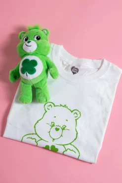 Daisy Street X Care Bears Relaxed with Plush Toy T-Shirt in Green-Women T-Shirts