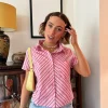 Daisy Street x Chloe Davie Stripe Fitted Shirt-Women Tops