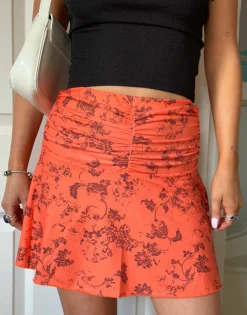 Daisy Street x Chloe Davie Paisley Printed Mini Skirt in-Women Skirts