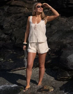 Daisy Street X Molly Mcfarlane Boho Flowy Lace Cami Top In-Women Tops
