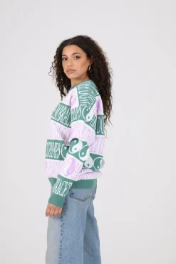 Daisy Street Yin/Yang Knitted Jumper-Women Hoodies & Sweatshirts